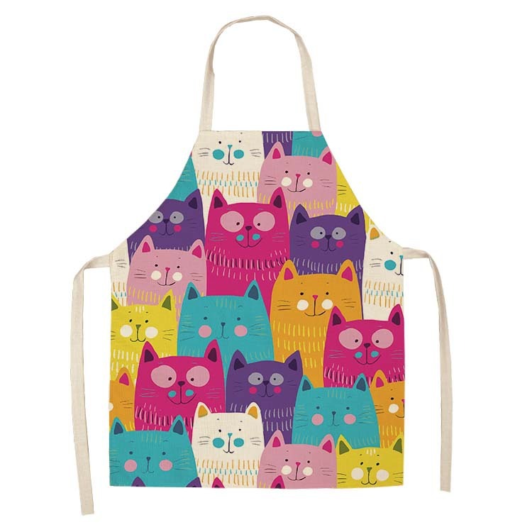 Home Cooking For Cats - Grappige zwarte kat print keukenschort voor