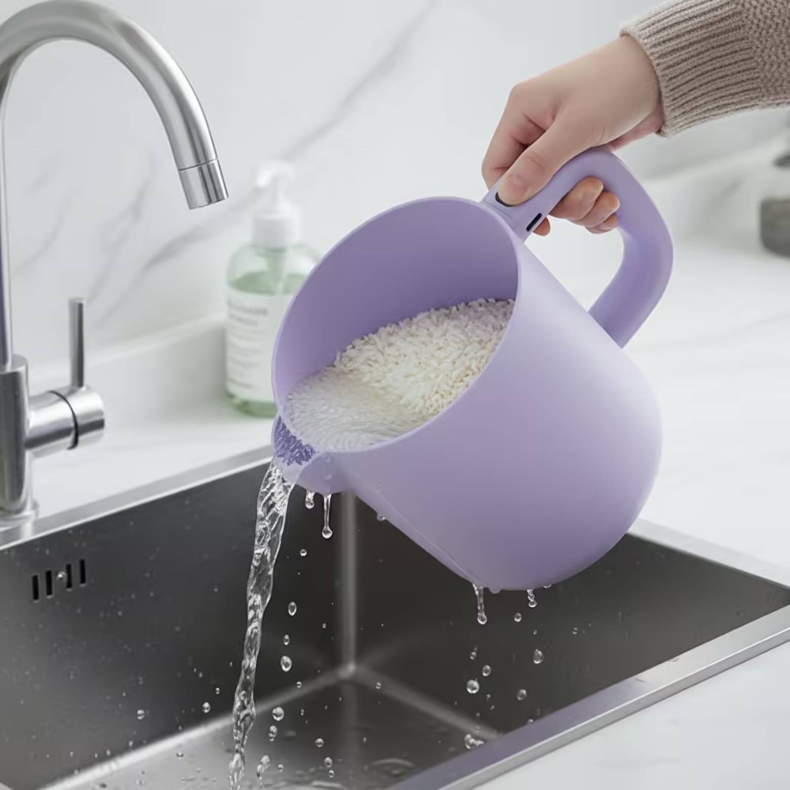 Home Cooking Fast Foods - Elektrische rijstwasser Automatische rijstwasbeker met handvat