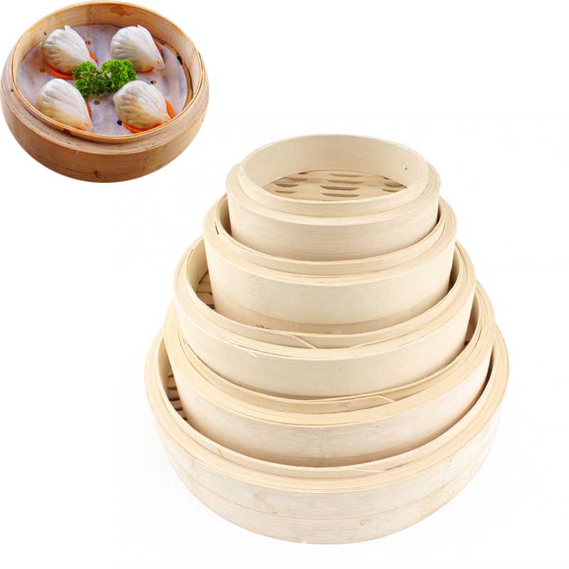 Steamer Bamboo Set - Bamboe stoommand, stoomrek, knoedelbroodstomer, één laag,