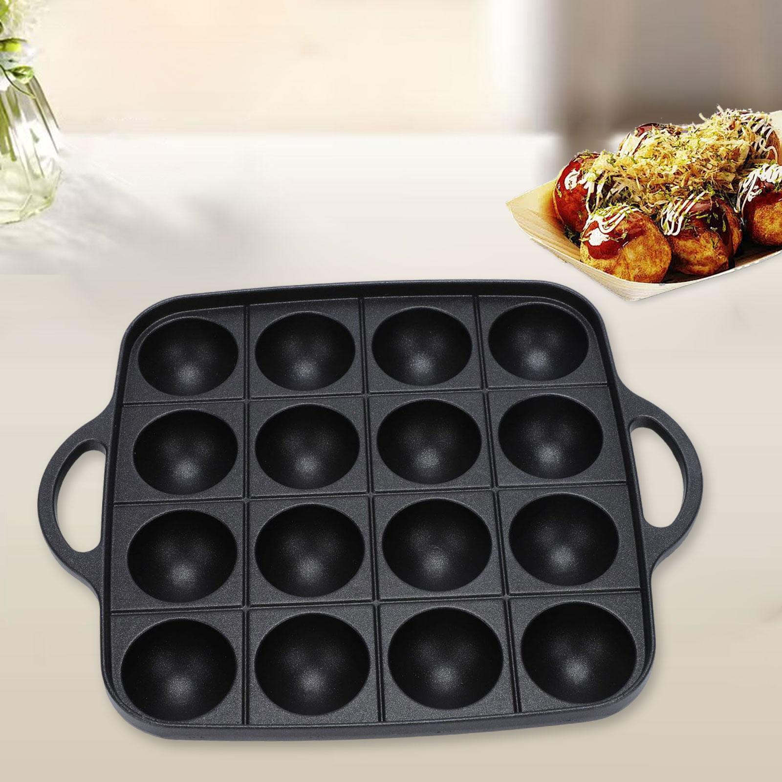 Takoyaki Pan Cast - Takoyaki Grillpan 16-holtes Gemakkelijk schoon te