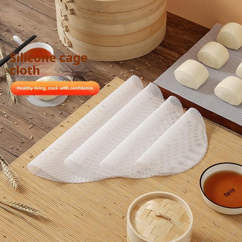 Steamer Bamboo Set - 3 stks/set Herbruikbare Siliconen Non-stick Stoomboot