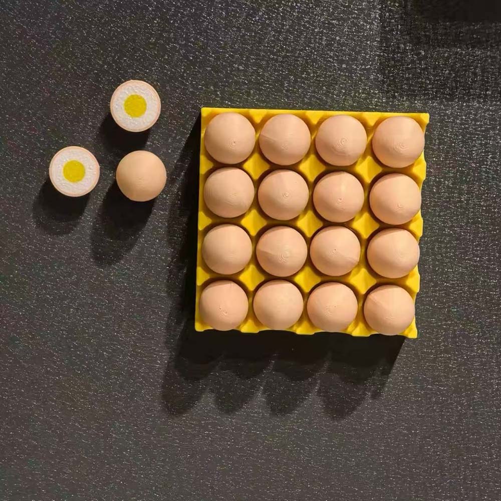 Home Cooking Recipes - Eierkoelkastmagneten Set Leuke 3D-simulatie Eierhouder Koelkaststicker