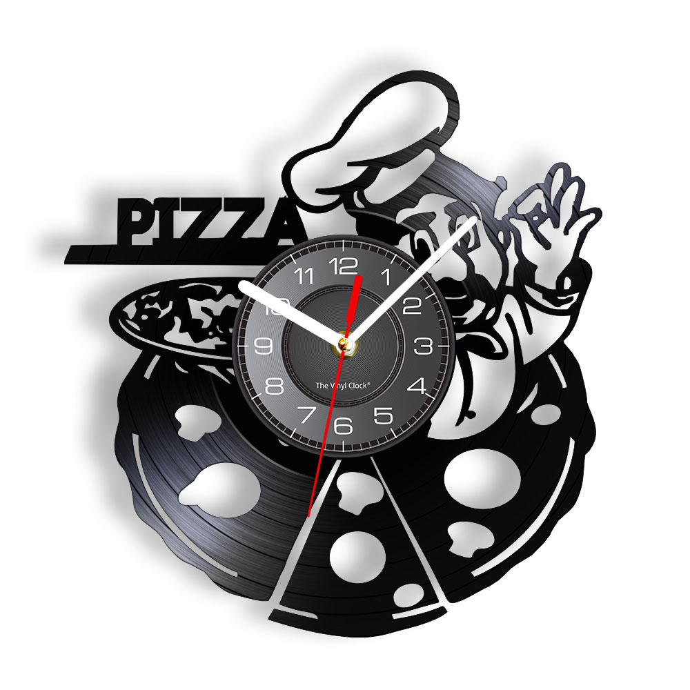 Home Cooking Business - Pizza Italië Stijl Vinyl Record Wandklok