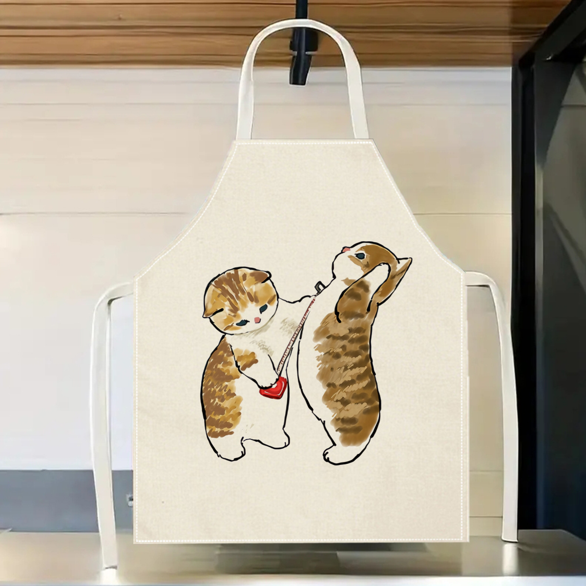 Home Cooking For Cats - 1pc schattige katten spelen schort linnen
