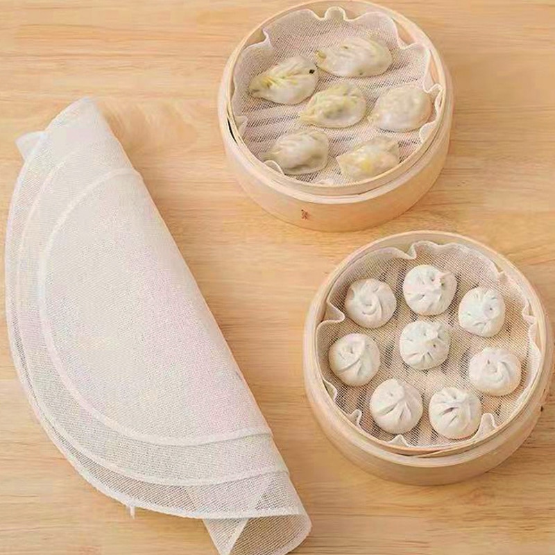 Steamer Bamboo Set - 5 Stuks 28 Cm Puur Katoen