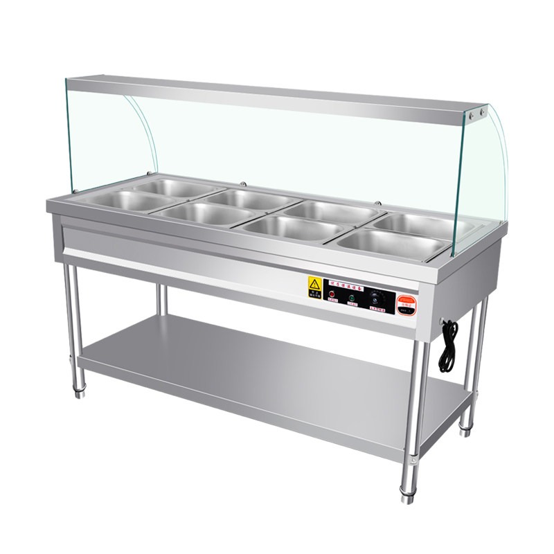 Home Cooking Fast Foods - Thermische isolatie eettafel glazen deksel fastfoodtruck