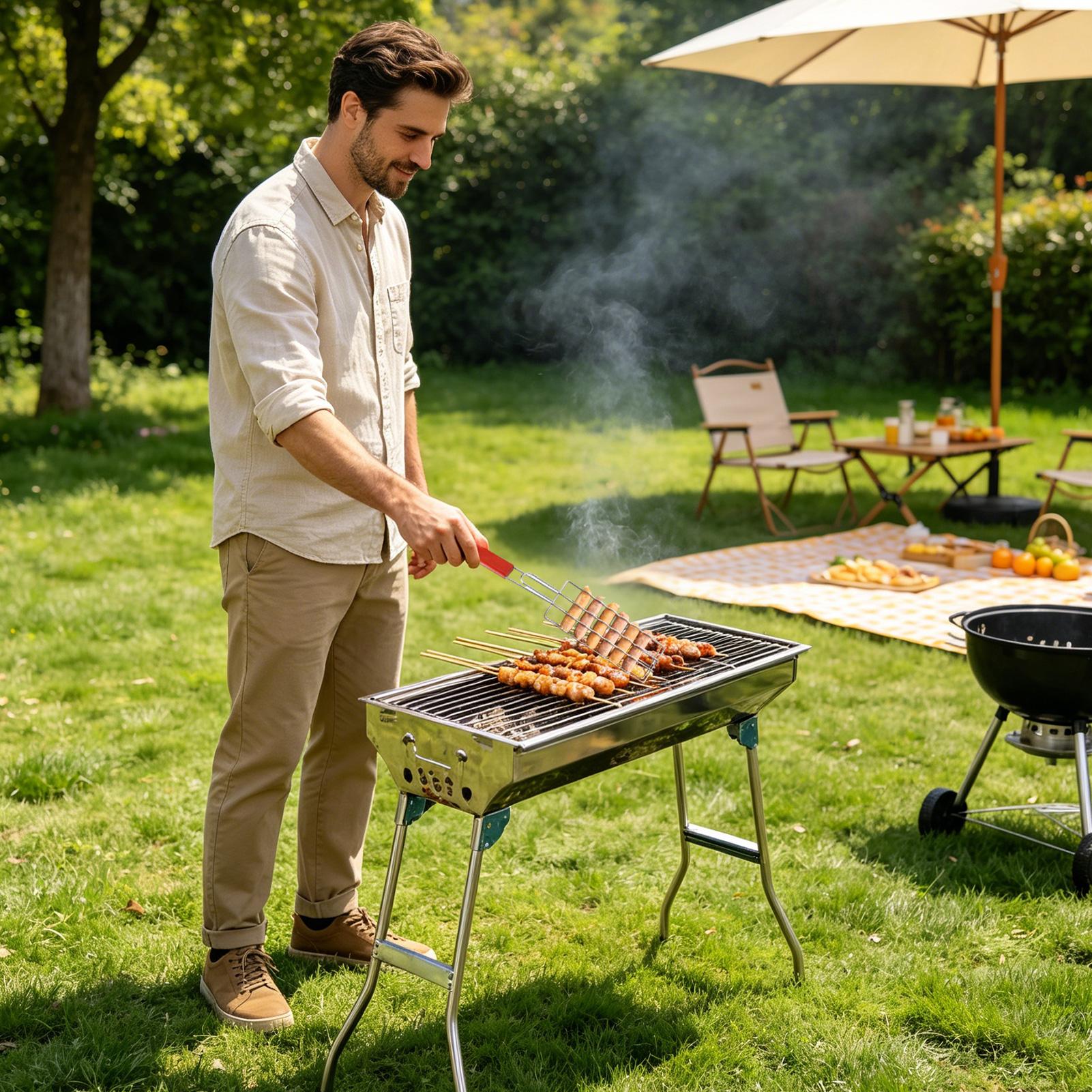 Hittebestendige BBQ-mand met h - Home Cooking Business recensie en prijs