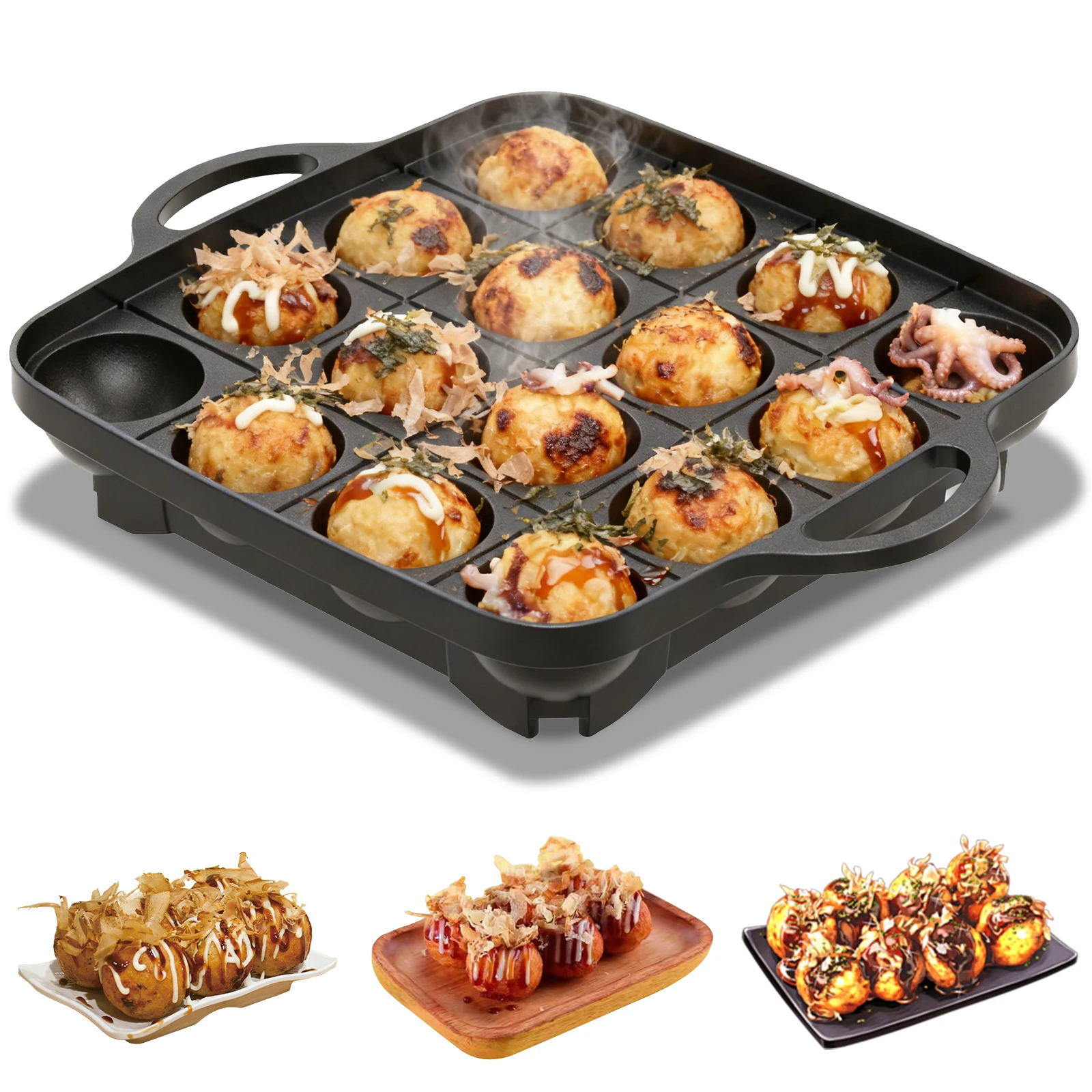 16-gaats Takoyaki Pan van gego - Takoyaki Pan Cast recensie en prijs