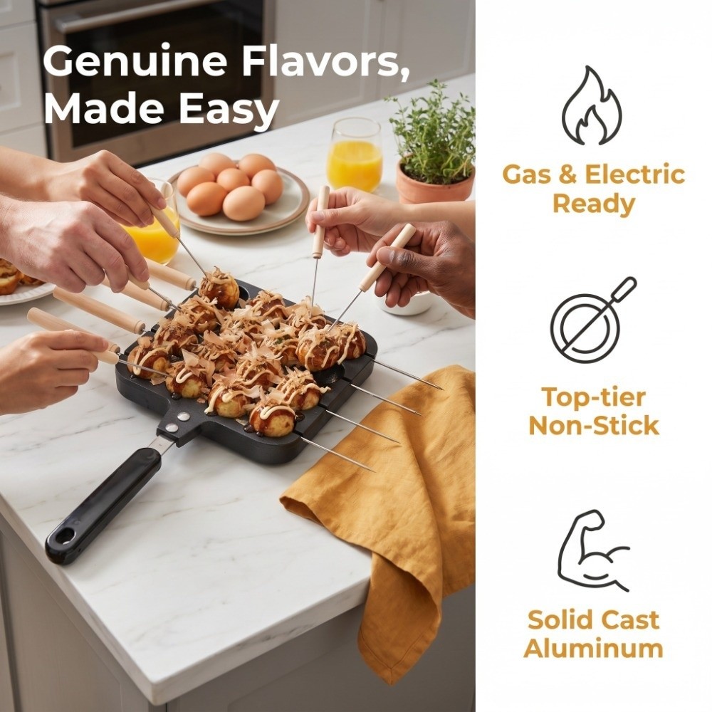 Gietijzeren Takoyaki Grillpan  - Takoyaki Pan Cast recensie en prijs