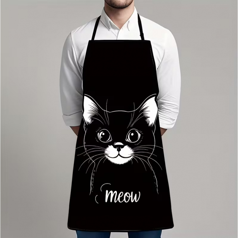Schattig schort met zwarte kat - Home Cooking For Cats recensie en prijs