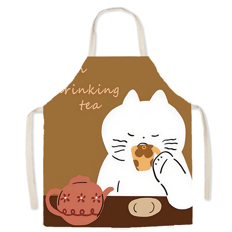 Schattige witte kat bedrukte s - Home Cooking For Cats recensie en prijs