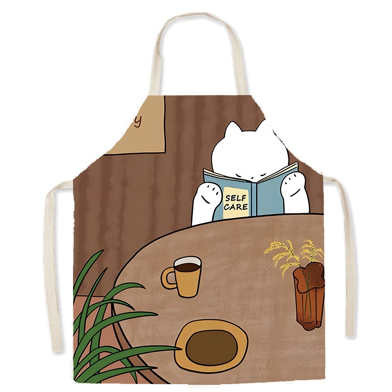 Schattige witte kat bedrukte s - Home Cooking For Cats recensie en prijs