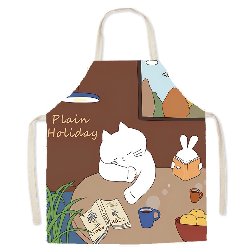 Schattige witte kat bedrukte s - Home Cooking For Cats recensie en prijs