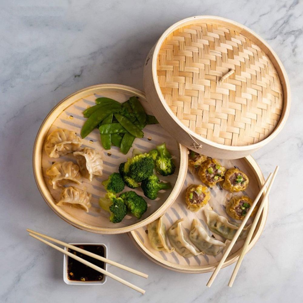 Chinese stoompan van bamboe me - Steamer Bamboo Set recensie en prijs
