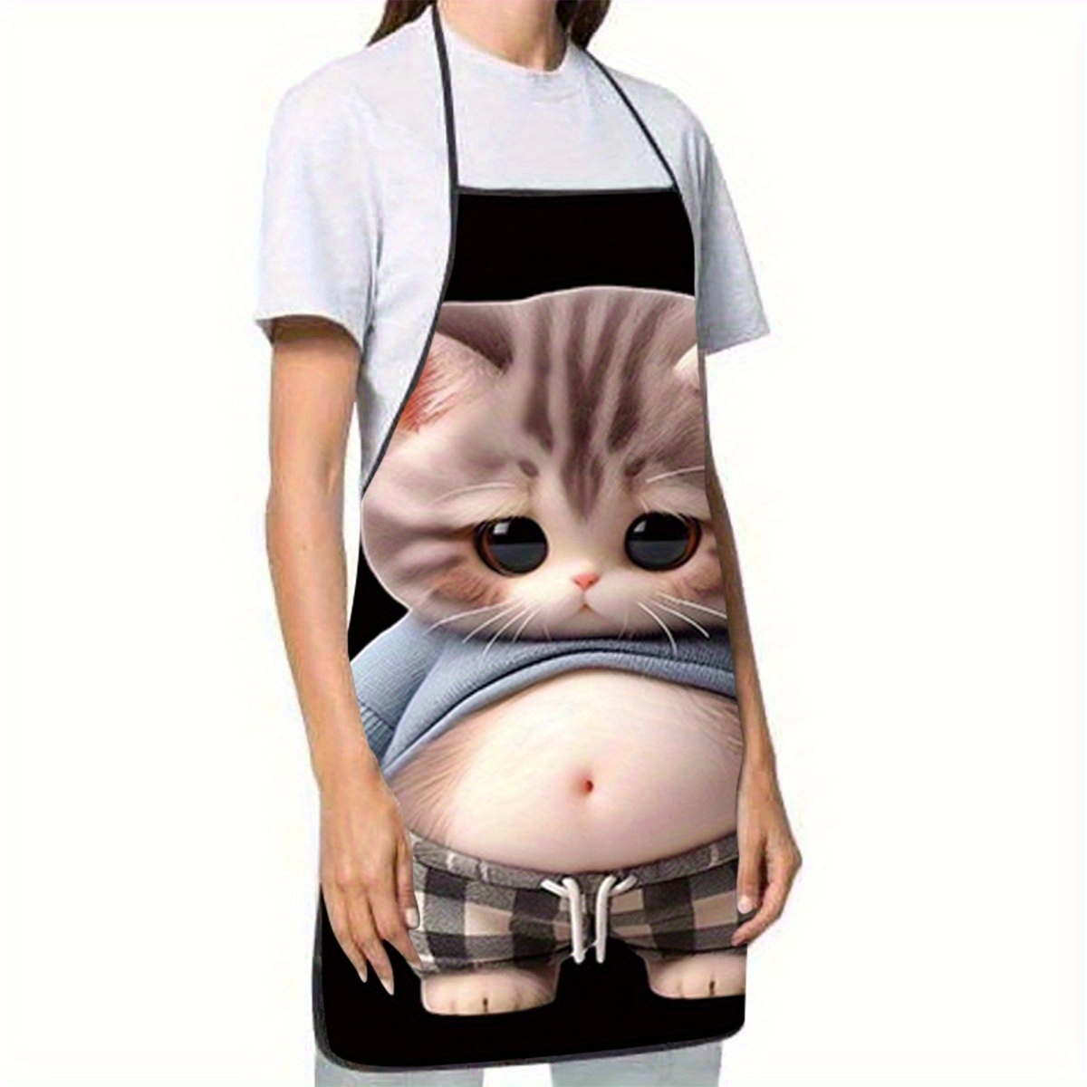 Schattig schort met cartoon ka - Home Cooking For Cats recensie en prijs
