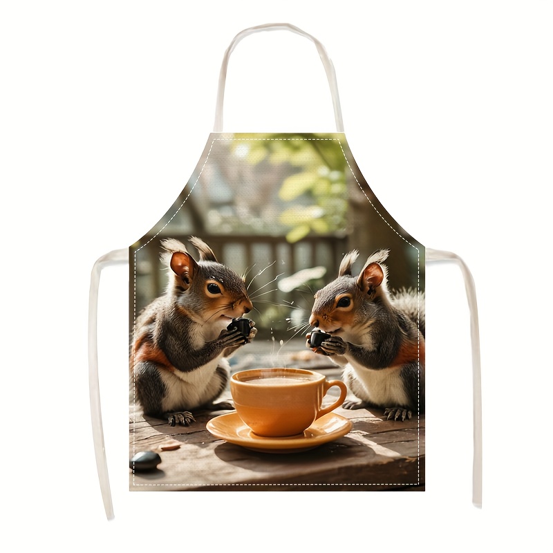 Linnen schort eekhoorn koffie  - Home Cooking Ideas recensie en prijs