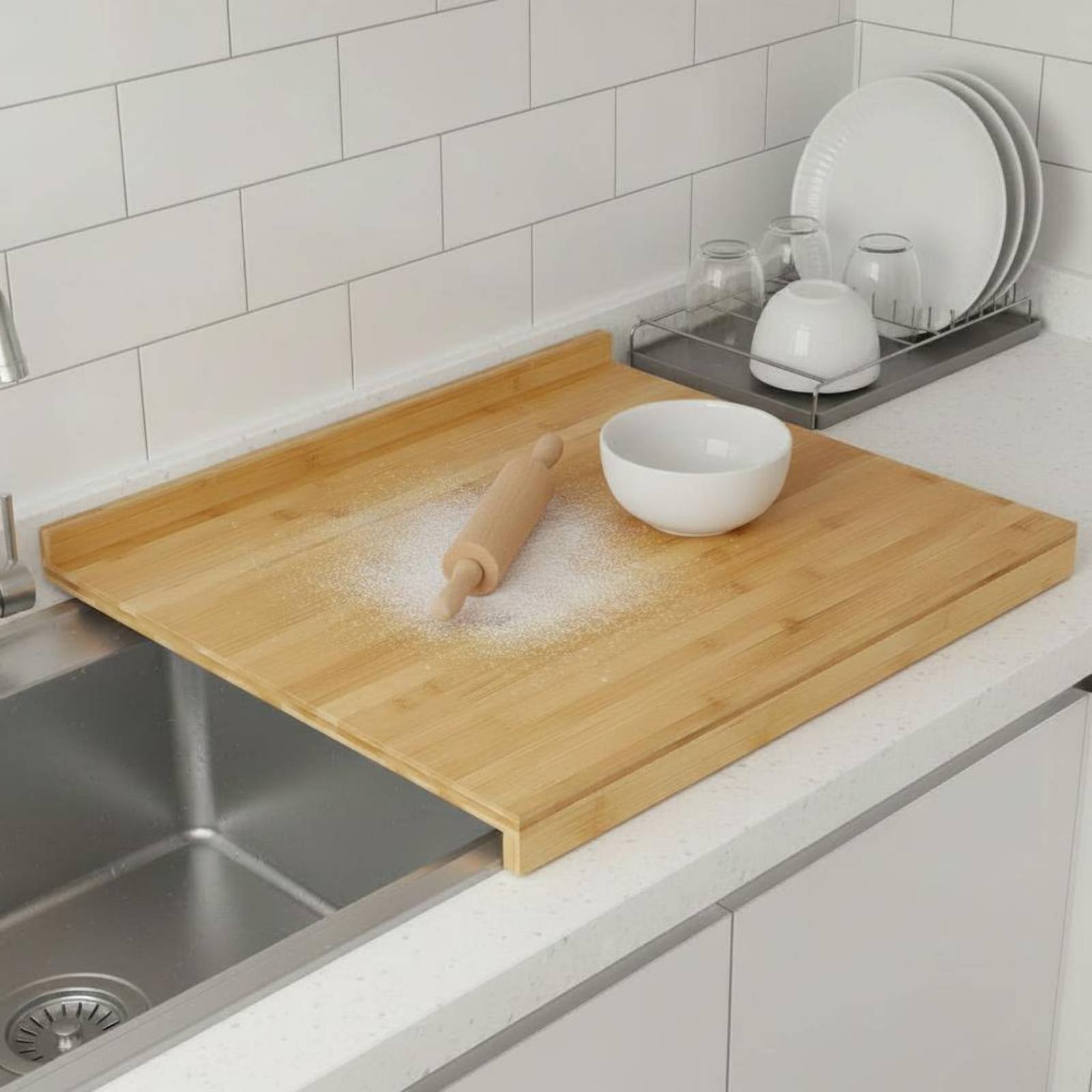 Snijplank boven de gootsteen,  - Home Cooking Kitchen recensie en prijs
