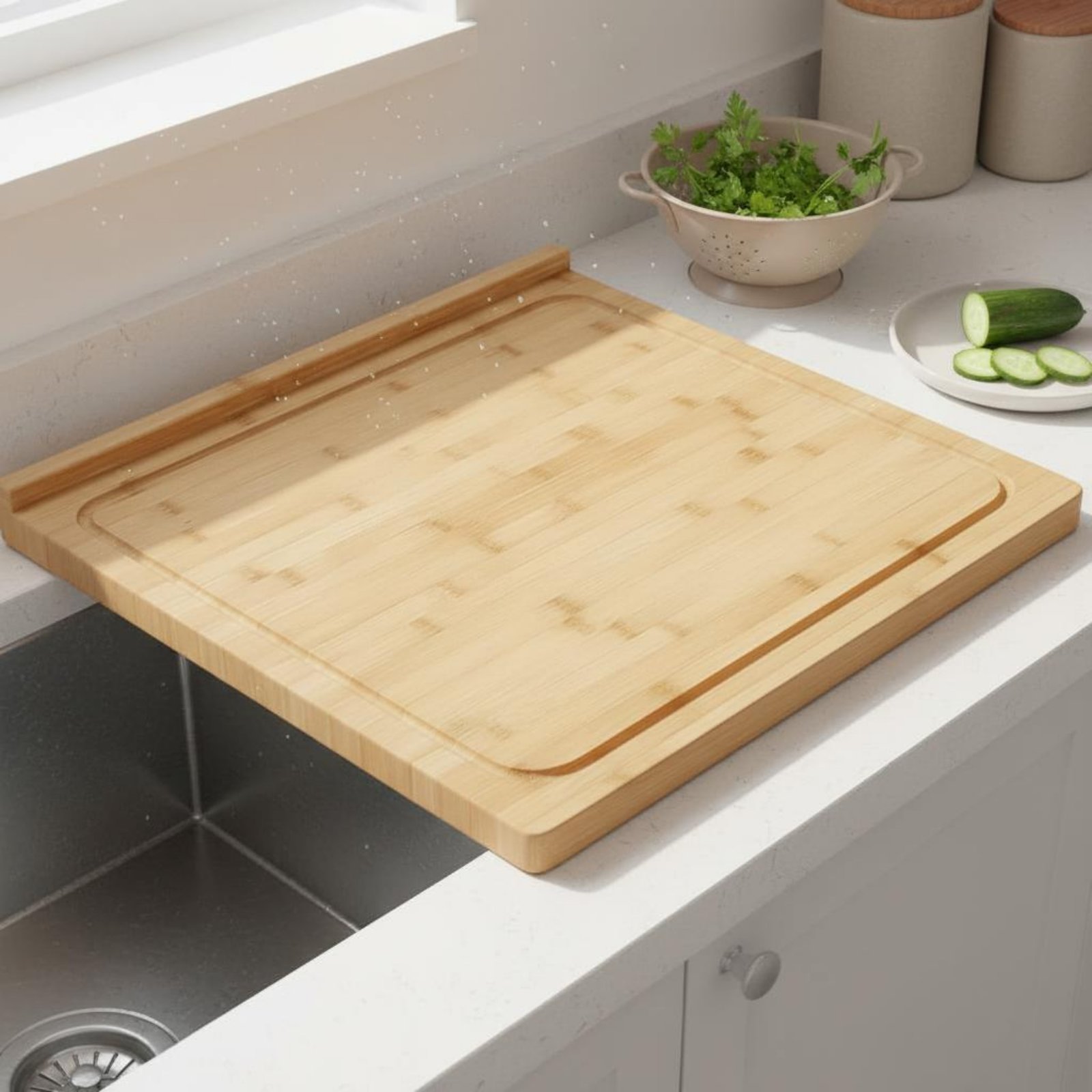 Snijplank boven de gootsteen,  - Home Cooking Kitchen recensie en prijs