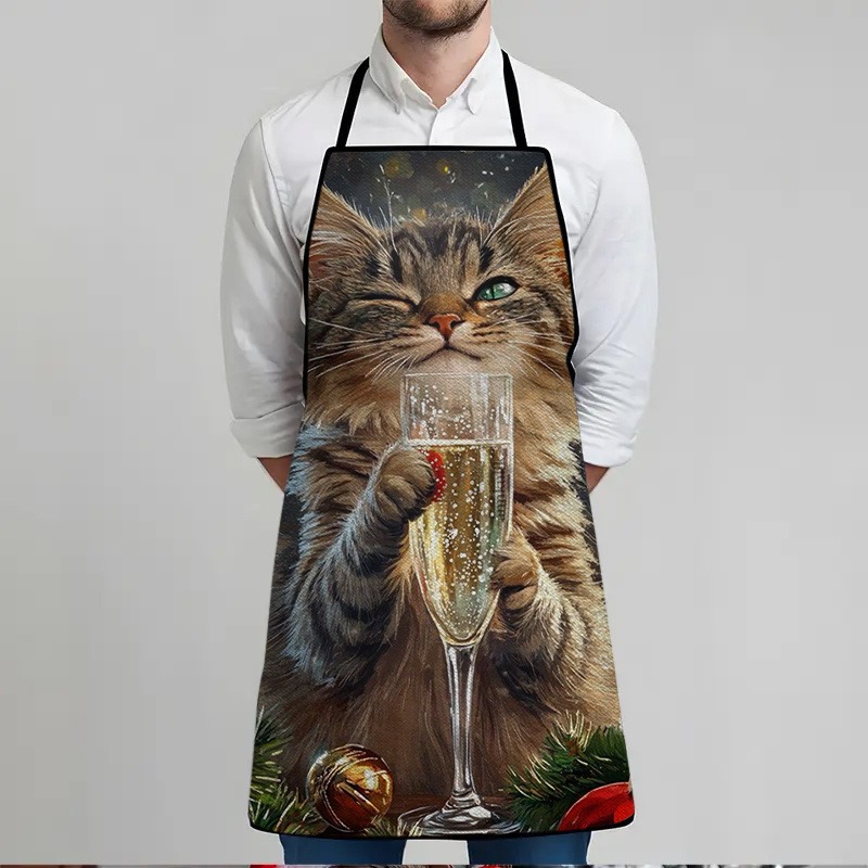 Een schort met kattenthema, st - Home Cooking For Cats recensie en prijs