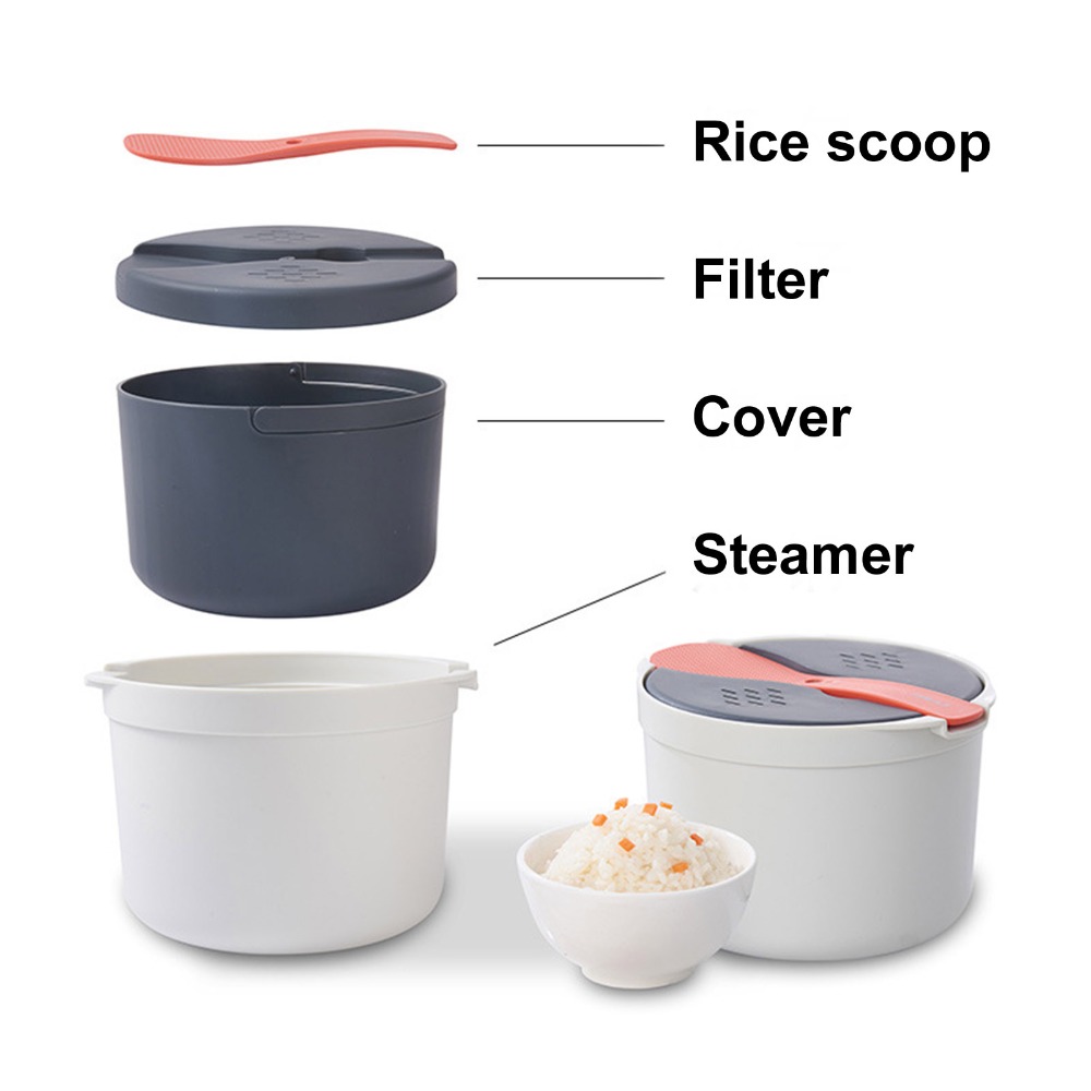 Dikwandige 2L magnetron rijstk - Steamer Bamboo Set recensie en prijs