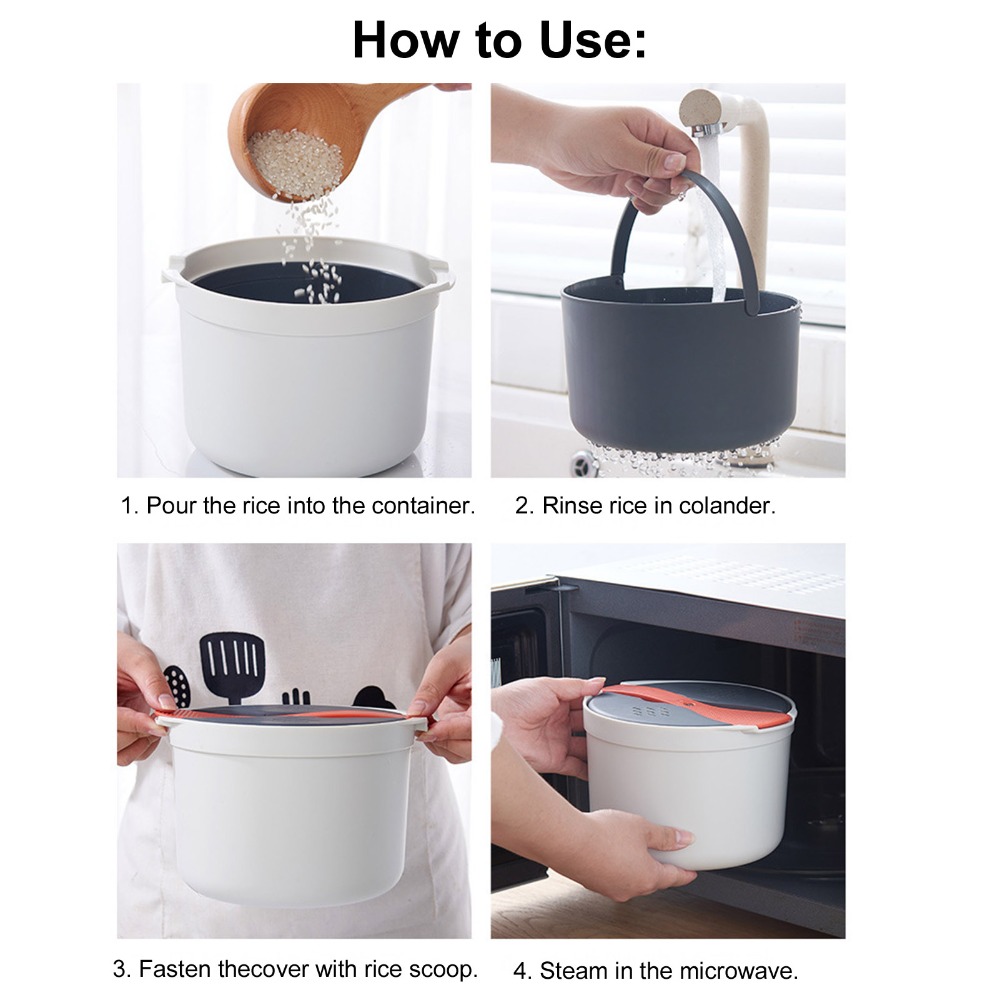 Dikwandige 2L magnetron rijstk - Steamer Bamboo Set recensie en prijs