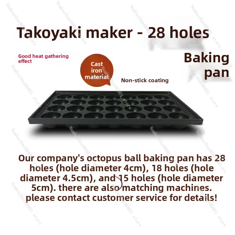 28 Hole Cast Iron Takoyaki Gri - Takoyaki Pan Cast recensie en prijs