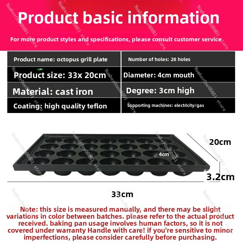 28 Hole Cast Iron Takoyaki Gri - Takoyaki Pan Cast recensie en prijs