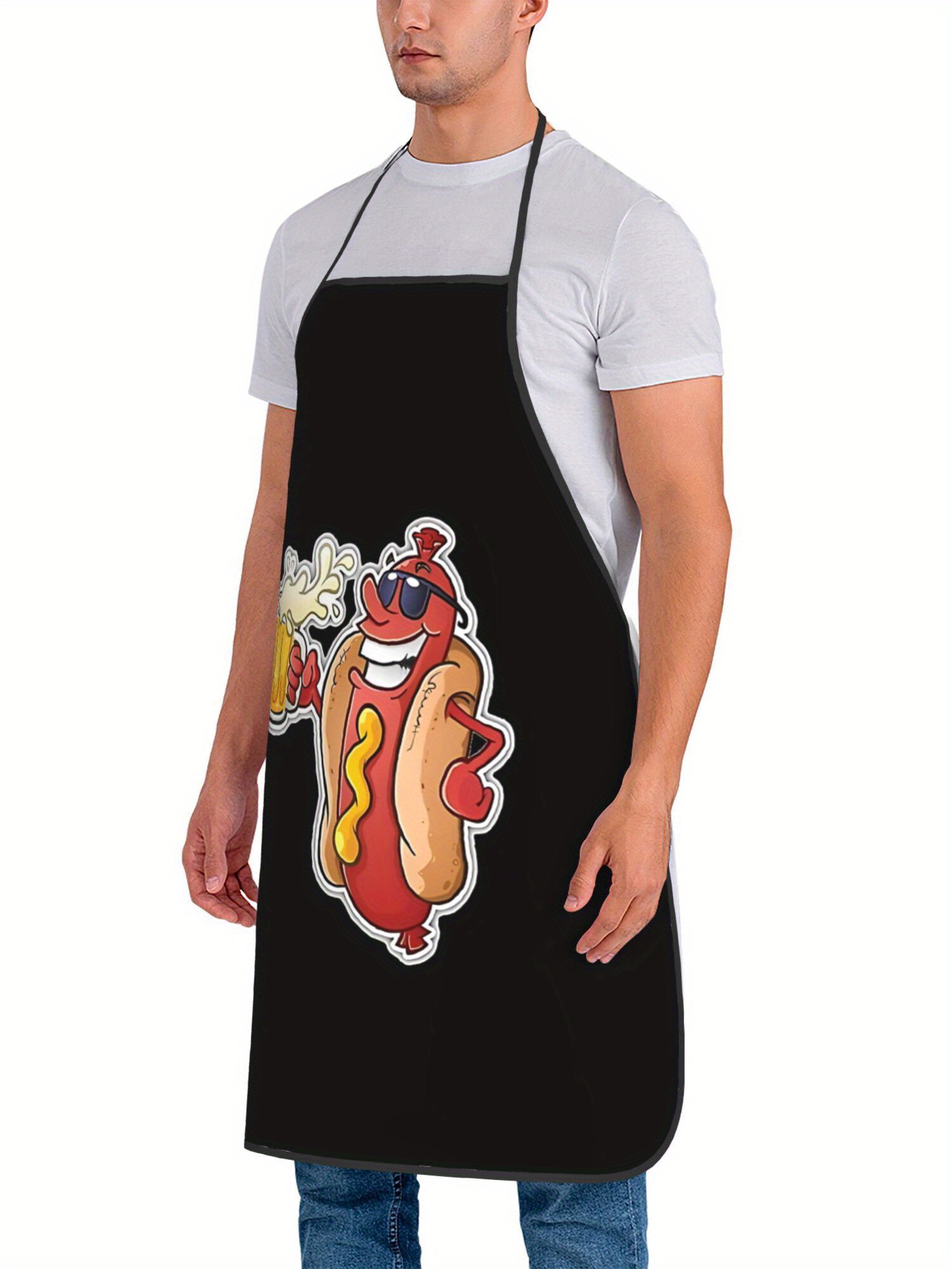 Schort met hotdog-patroonprint - Home Cooking Fast Foods recensie en prijs