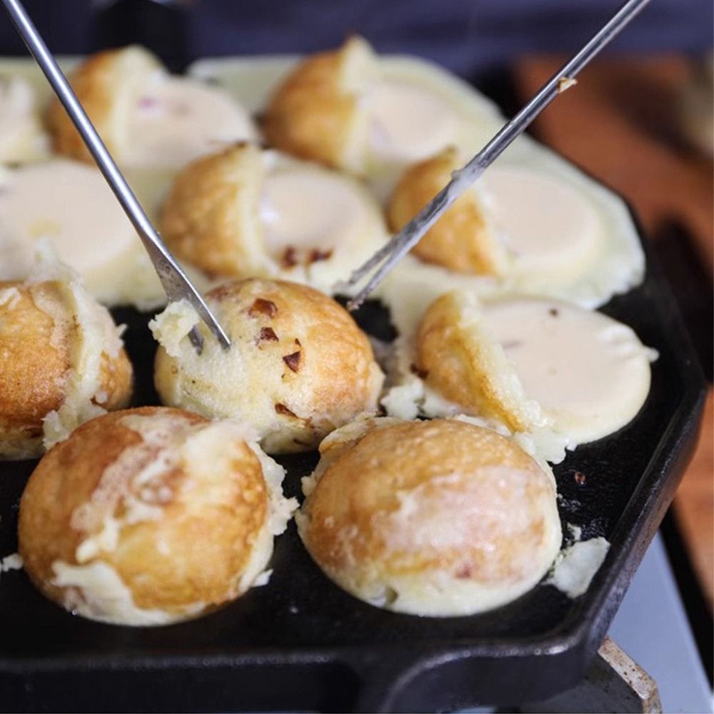 15-gaats gietijzeren takoyaki  - Takoyaki Pan Cast recensie en prijs