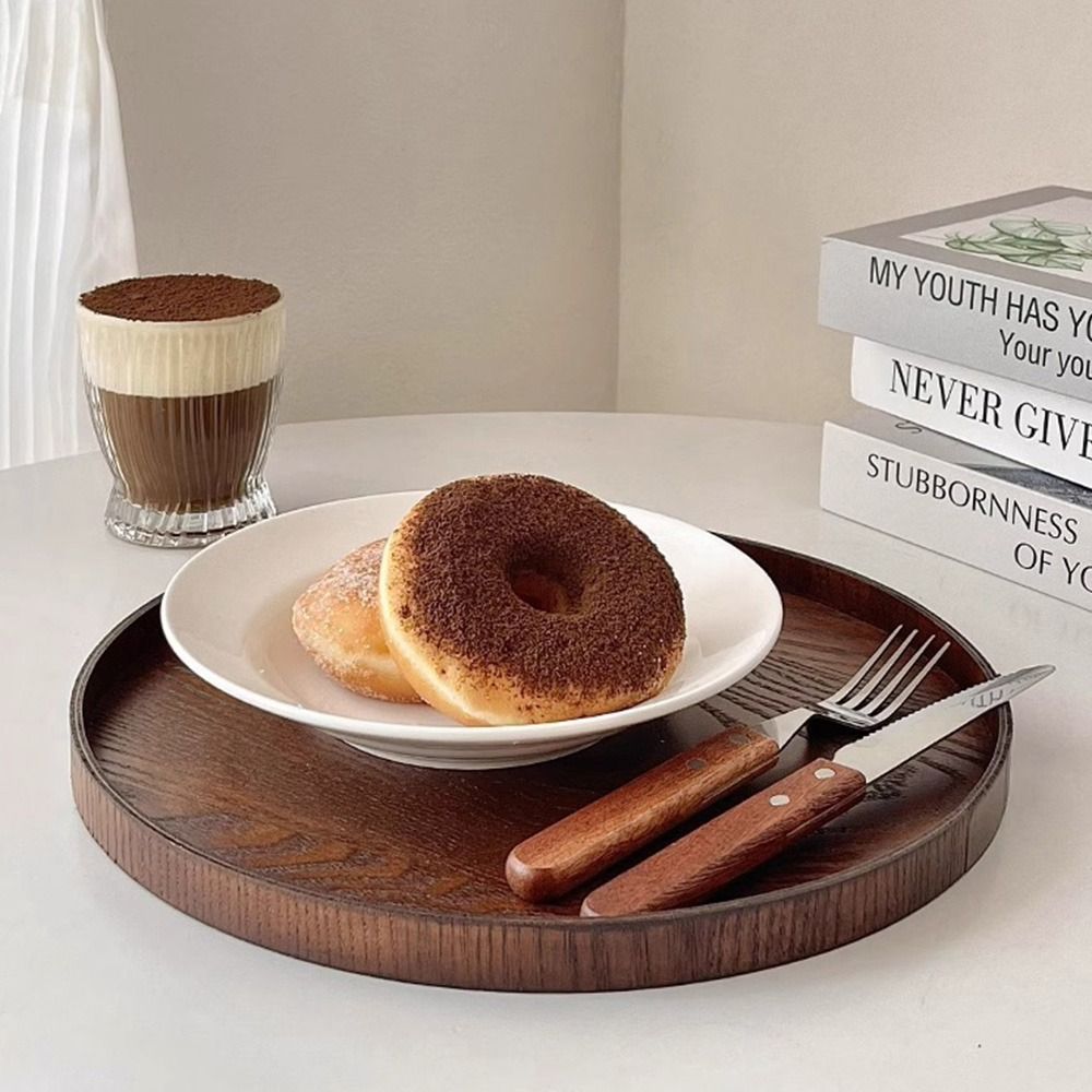 Vintage ronde dienblad van hou - Home Cooking Recipes recensie en prijs
