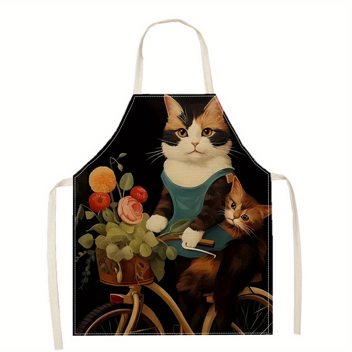 Linnen schort grappige kat zon - Home Cooking Ideas recensie en prijs