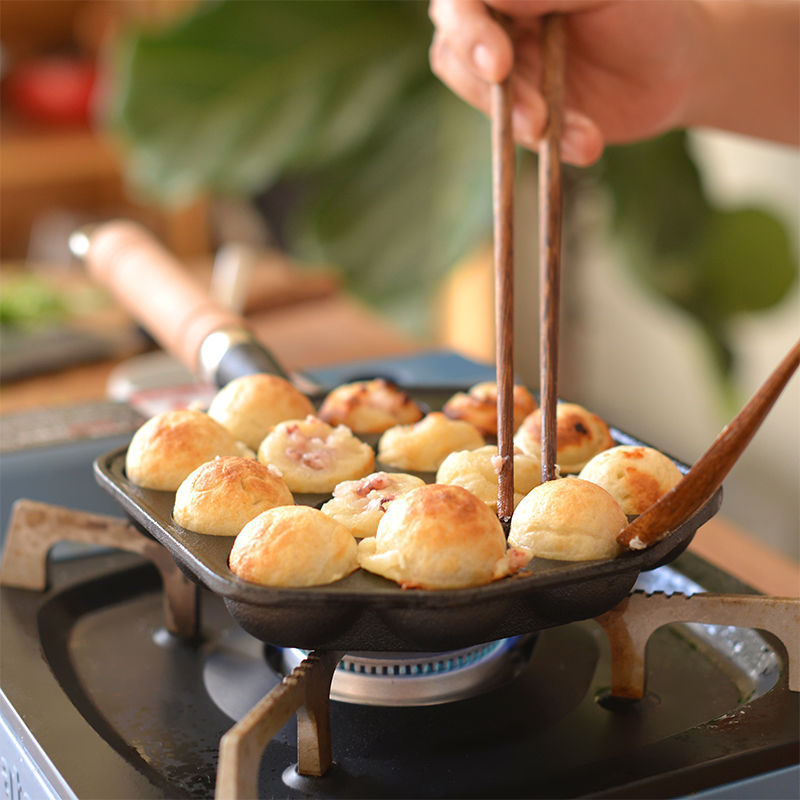12/14 Hole Takoyaki Pan Houten - Takoyaki Pan Cast recensie en prijs